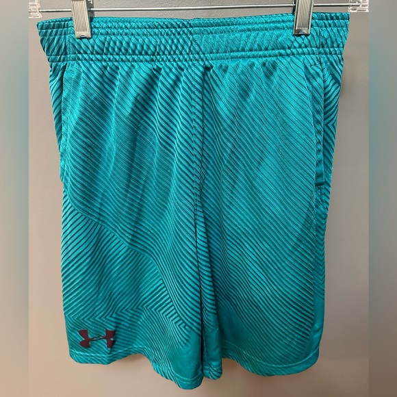 UNDER ARMOUR | Youth Large Teal Basketball Style Shorts - Picture 1 of 5